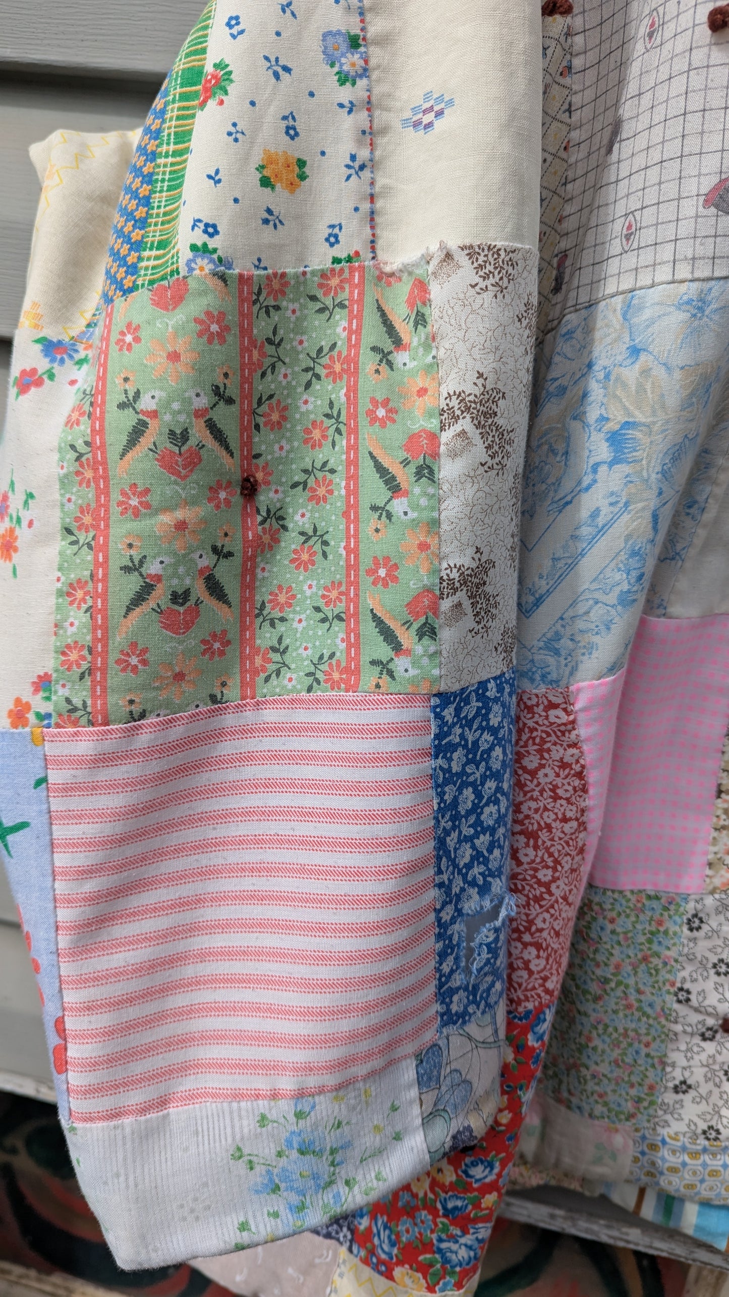 Vintage Patchwork Quilt Coat, Jacket Made From a Patchwork Quilt