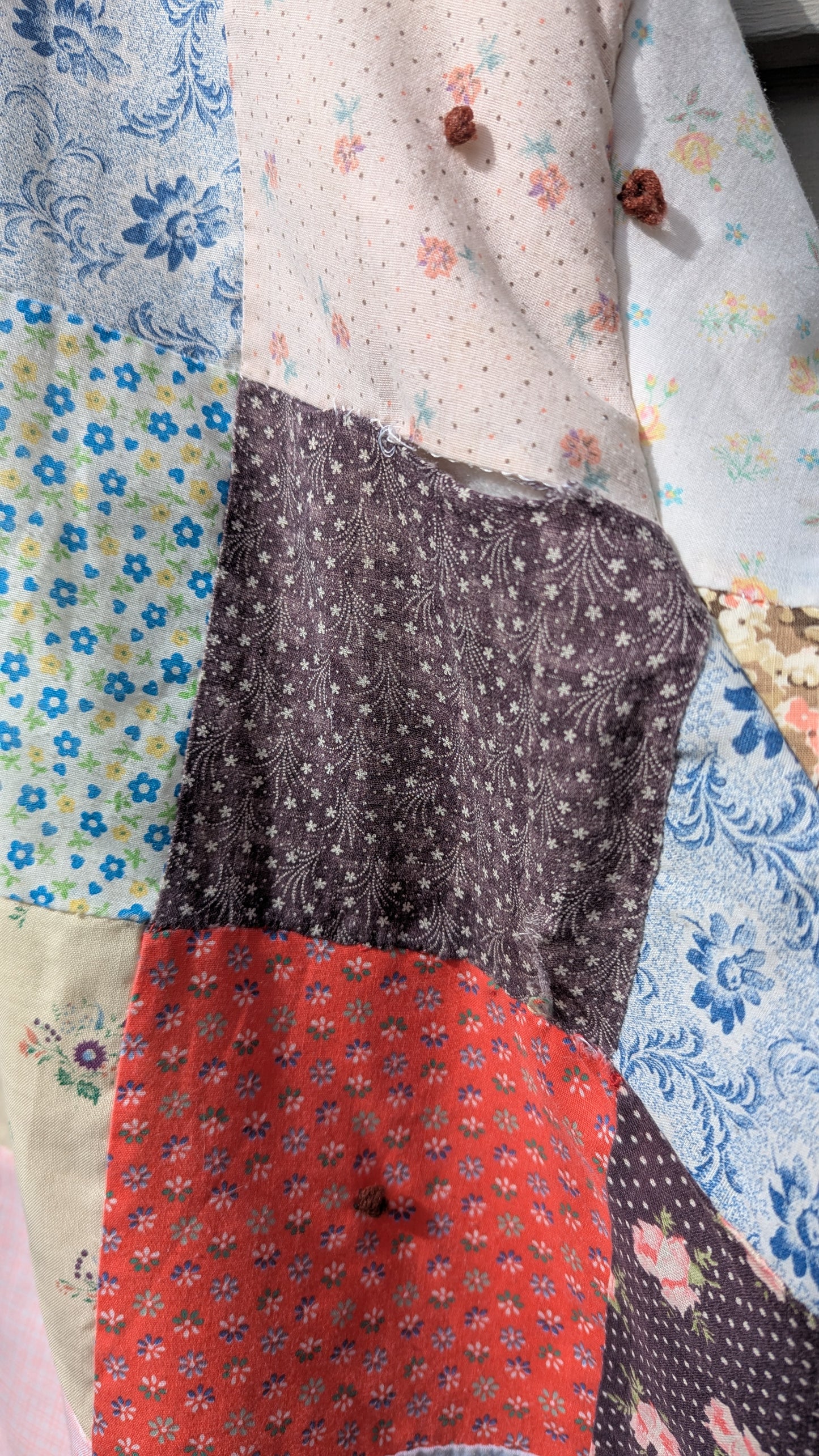 Vintage Patchwork Quilt Coat, Jacket Made From a Patchwork Quilt