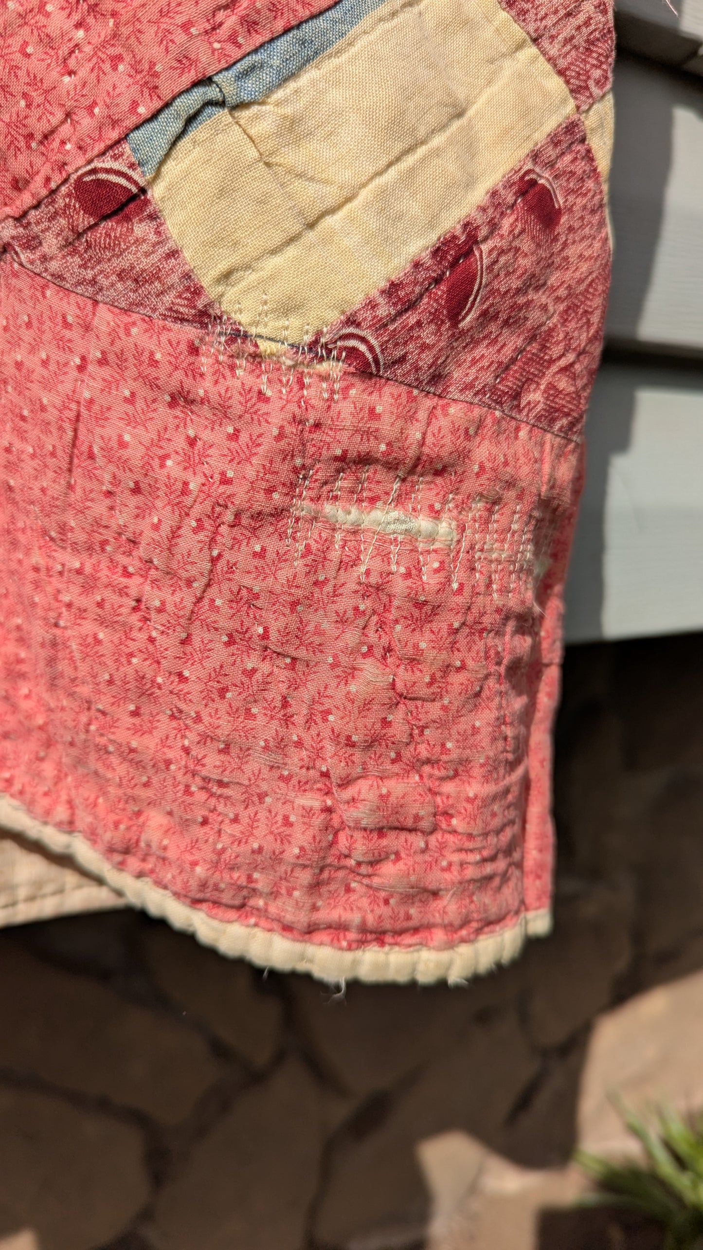 Vintage Nine Patch Quilt Coat, Jacket Made From a Patchwork Quilt