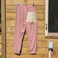 Quilt Patch Pocket Pink Sweat Pants