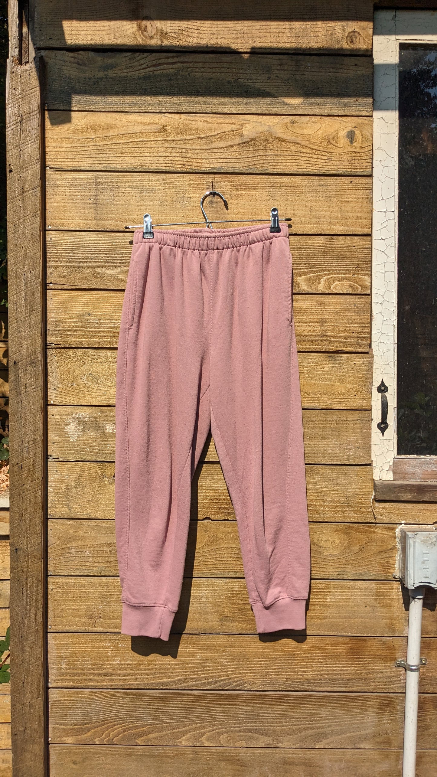 Quilt Patch Pocket Pink Sweat Pants