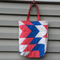 Lone Star Quilt Tote Bag, Reusable Shopping Bag Made From A Patchwork Quilt