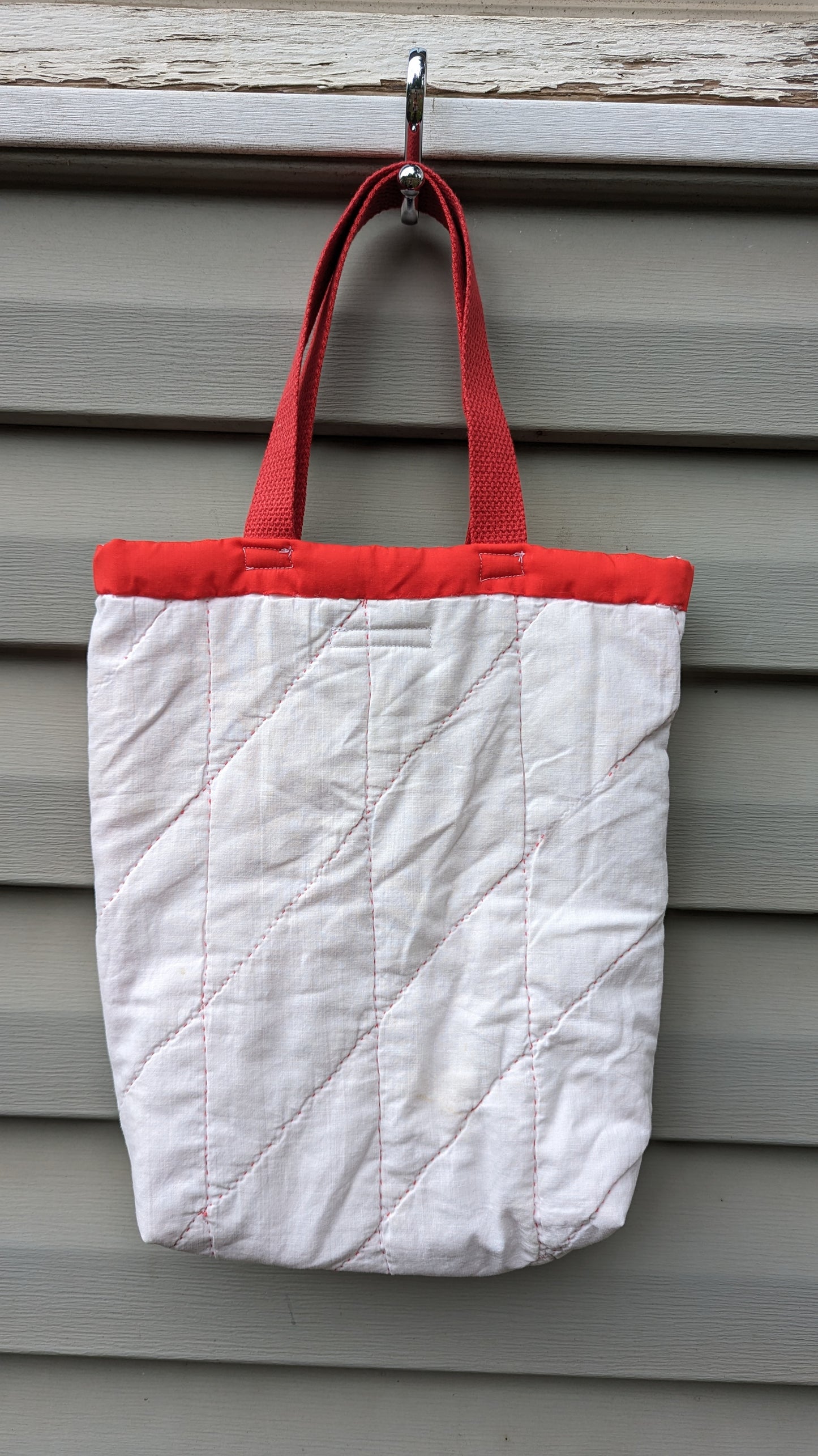 Lone Star Quilt Tote Bag, Reusable Shopping Bag Made From A Patchwork Quilt