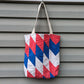 Lone Star Quilt Tote Bag, Reusable Shopping Bag Made From A Patchwork Quilt