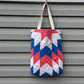 Lone Star Quilt Tote Bag, Reusable Shopping Bag Made From A Patchwork Quilt