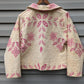 Pink and White Cross Stitch Quilt Coat, Quilt Coat Made From An Embroidered Quilt