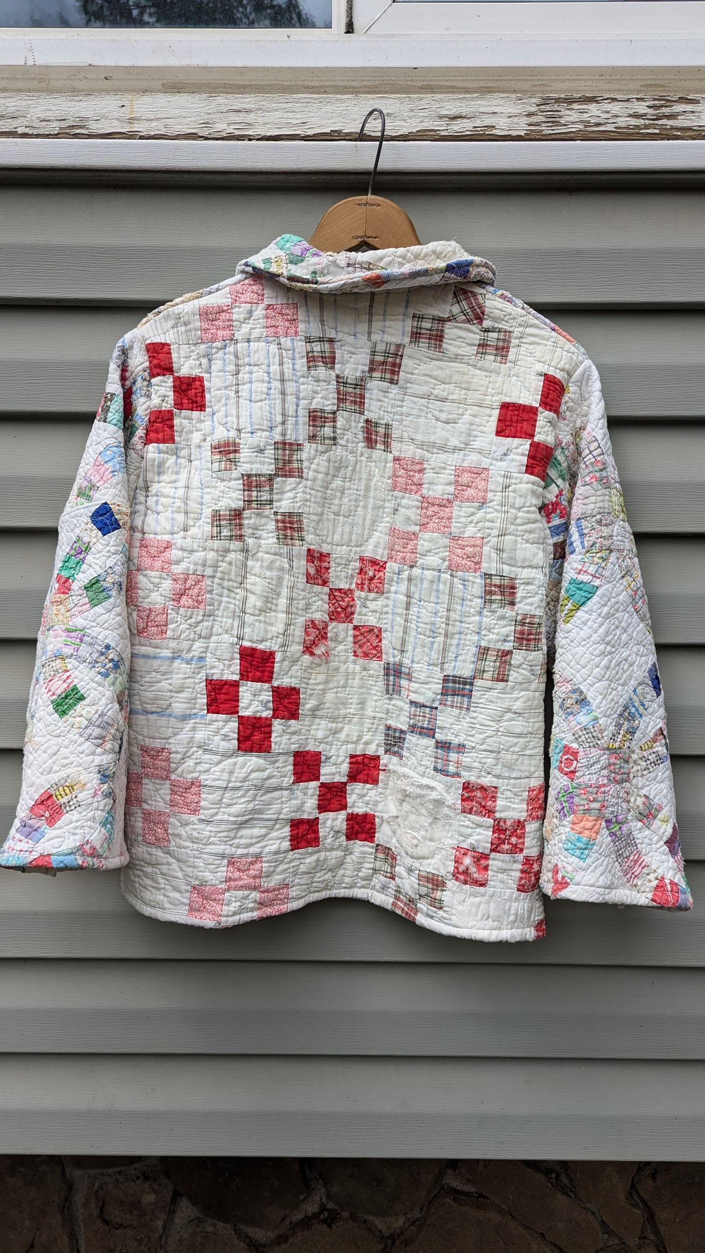 Vintage Quilt Coat, Quilt Coat Made From Two Patchwork Quilts