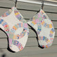 Set of Double Wedding Patchwork Quilt Stockings, Stocking Made From A Vintage Quilt