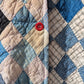 Vintage Red and Blue Quilt Coat, Jacket Made From a Patchwork Quilt