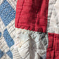 Vintage Red and Blue Quilt Coat, Jacket Made From a Patchwork Quilt